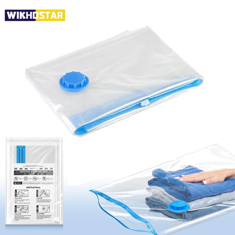 Vakuumbeutel-Aufbewahrungsbeutel, Heim-Organizer, transparenter Rand, faltbarer Kleidungs-Organizer, Dichtung, komprimiertes Reisesparbeutel-Paket 40x50cm von Joom DACH