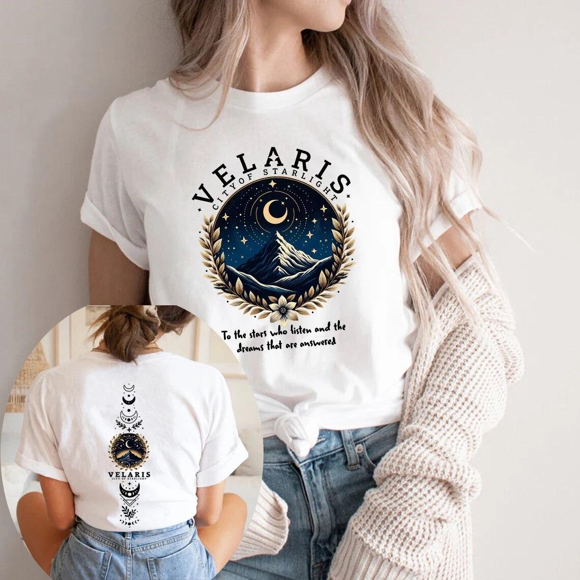 Velaris City of Starlight T-Shirt ACOTAR T-Shirt The Night Court T-Shirt Damen Grafik T-Shirts Vintage T-Shirt SJM Merch Shirt Top M weiß von Joom DACH