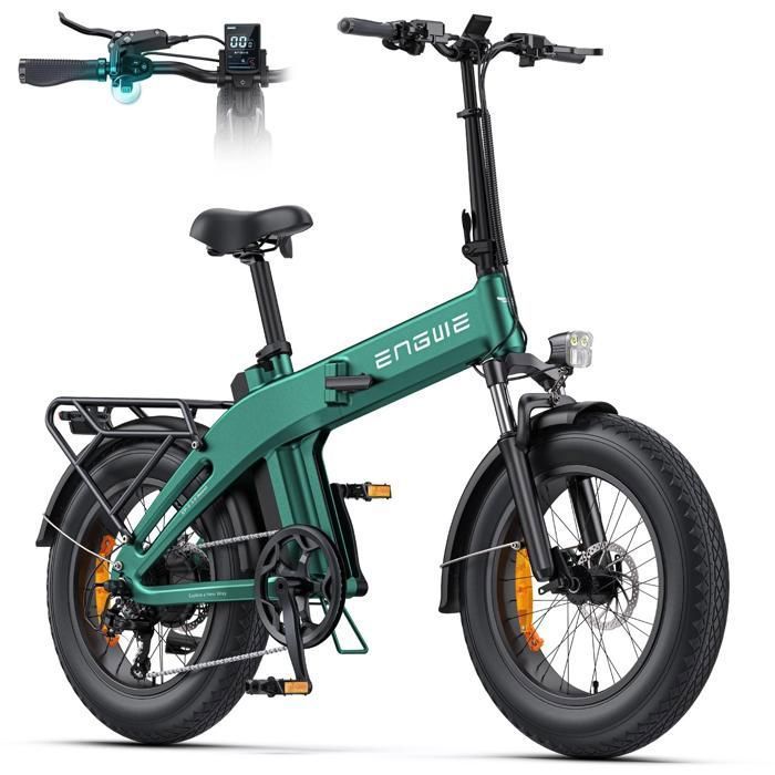 Faltbares Elektrofahrrad - ENGWE - EP-2 3.0 BOOST - 48V 13,5Ah Akku - Reichweite 120km - Hydraulische Bremsen grün von Joom DACH
