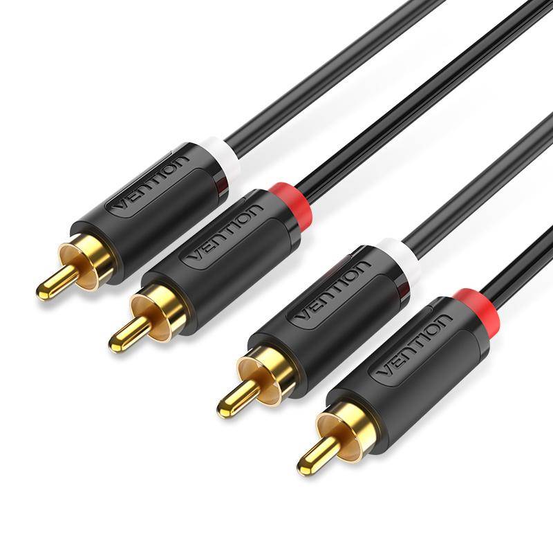 Vention 2RCA-Audiokabel, Stecker auf Stecker, RCA auf RCA auf 0,5 m–3 m, Kabel für Heimkino, DVD-Verstärker, vergoldetes Kabel 3m schwarz von Joom DACH