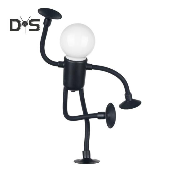 Veränderbare Form Lustiges Nachtlicht LED Nachttischlampe Sanftes Leuchten Flimmern Kostenlose DIY Form Nachtlicht Weihnachtsdekoration schwarz von Joom DACH