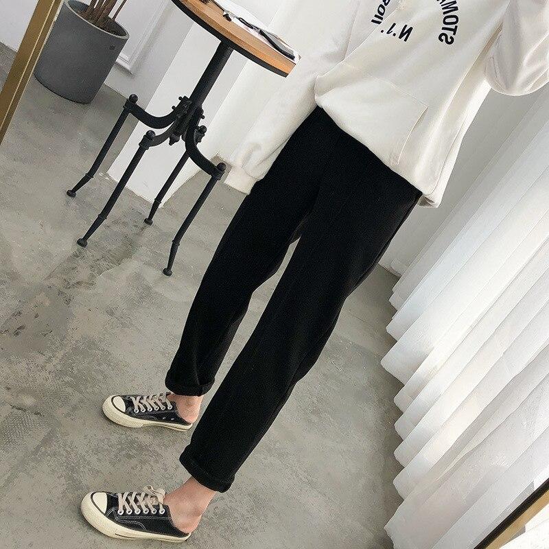Verdicken Frauen Bleistift Hosen frauen 2022 Herbst Winter kleidung OL Stil Wolle Weibliche Arbeit Anzug Hose Lose Weibliche Hose Capris M schwarz von Joom DACH