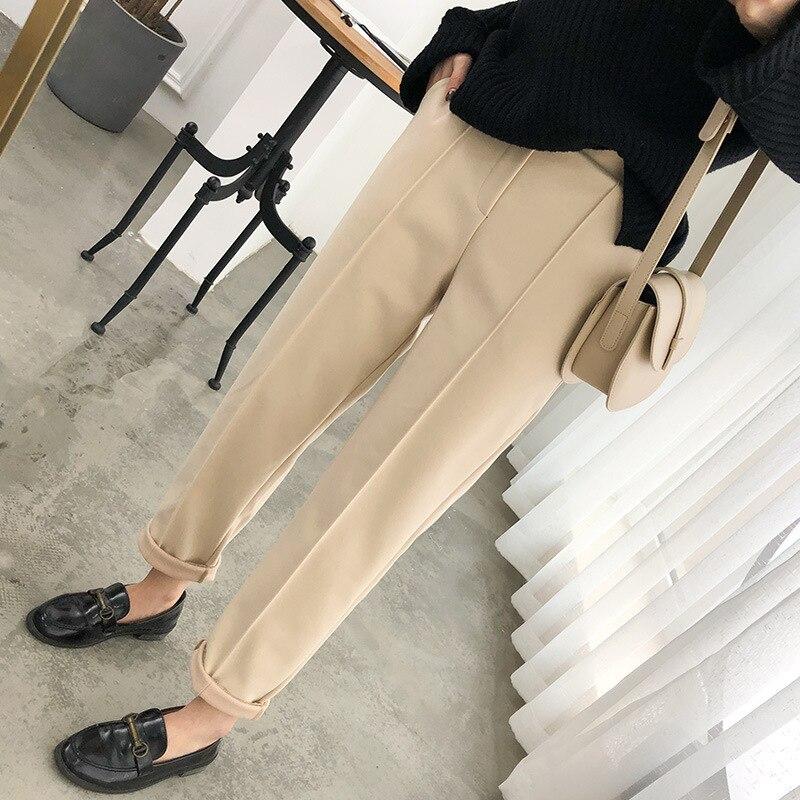 Verdicken Frauen Bleistift Hosen frauen 2022 Herbst Winter kleidung OL Stil Wolle Weibliche Arbeit Anzug Hose Lose Weibliche Hose Capris XXXXXL von Joom DACH