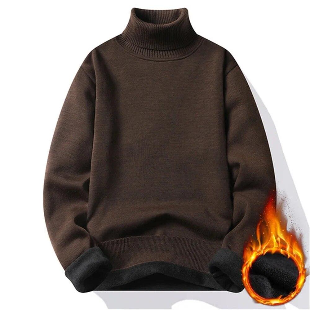 Verdicken Samt Rollkragenpullover Frauen Koreanische Mode Gefüttert Warm Sueter Gestrickte Pullover Schlank Top Winter Jersey Strickwaren 2024 Asian XXXXL von Joom DACH