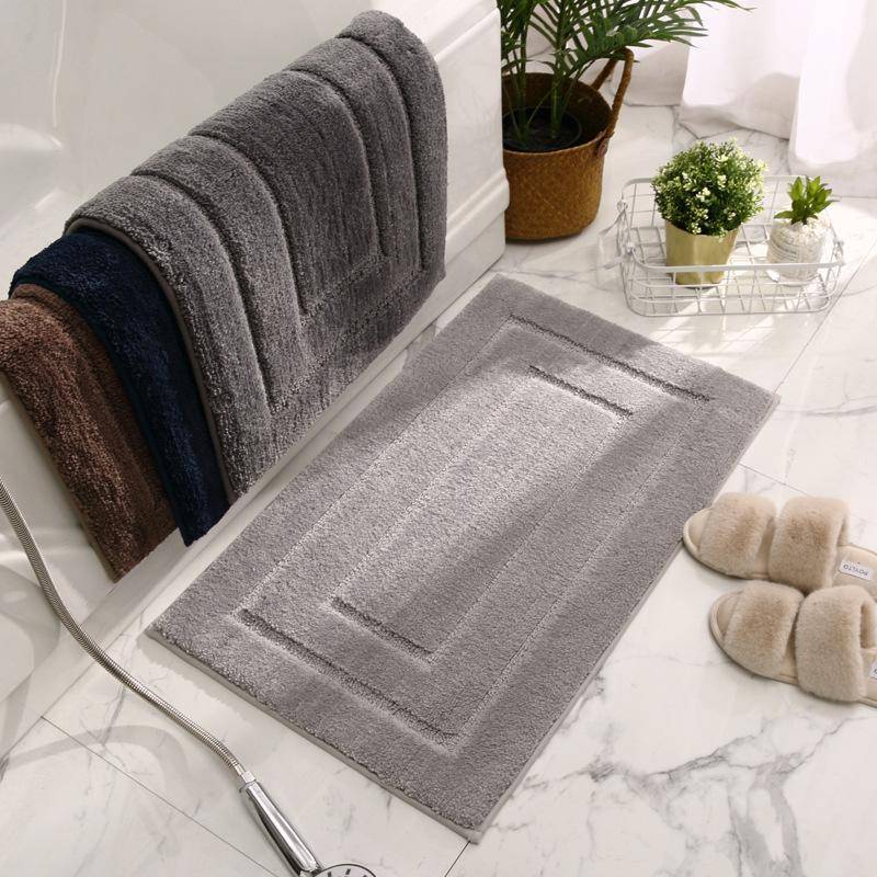 Verdicken Sie Badezimmer-saugfähige Fußmatten-Toiletten-Türmatten-Toiletten-Antirutschmatten-Haushalts-Teppiche 40x60cm licht grau von Joom DACH