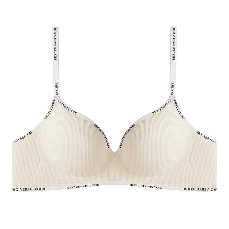 Verdickende Unterwäsche Damen Gesammelte Kleine Brüste Weicher Halt Zum Sammeln von Seitenbrüsten Anti-Erschlaffungs-BHs XL beige von Joom DACH