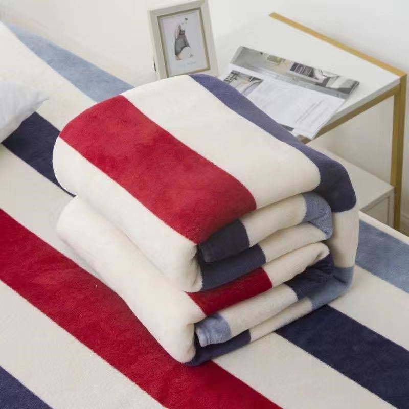 Verdickte, warme Flanell-Einzel- und Doppeldecken in mehreren Größen, Klimaanlagen-Bettlaken, weiche Decken 200*230cm von Joom DACH