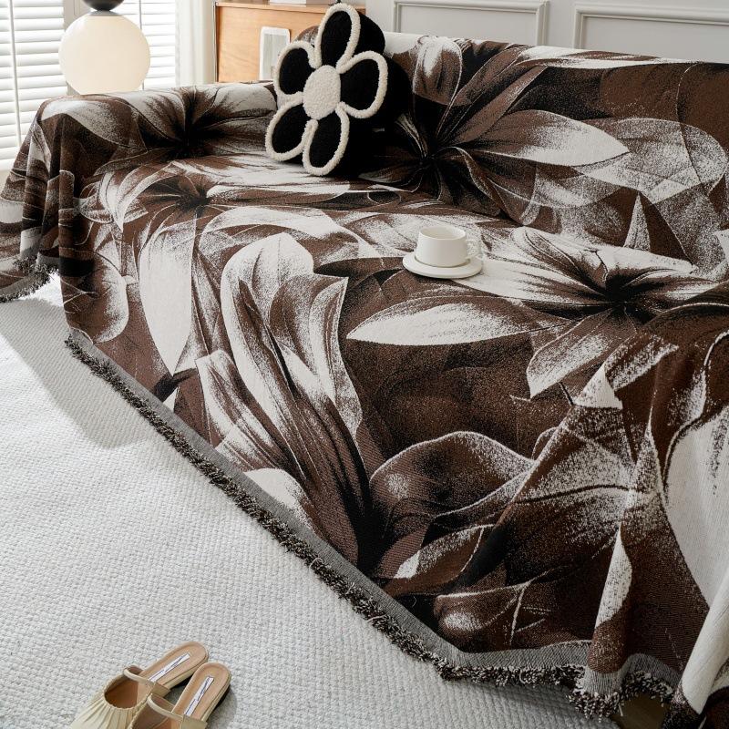 Verdickte Chenille Sofabezug Sofadecke Einfache Geometrische Kissenins Wind Sand Haartuch Mode Mittagsdecke Sofa Handtuch 180x260cm von Joom DACH