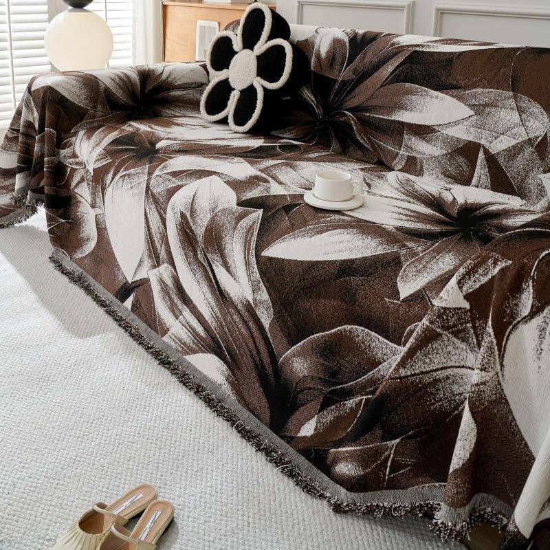Verdickte Chenille Sofabezug Sofadecke Einfache Geometrische Kissenins Wind Sand Haartuch Mode Mittagsdecke Sofa Handtuch 180x260cm von Joom DACH