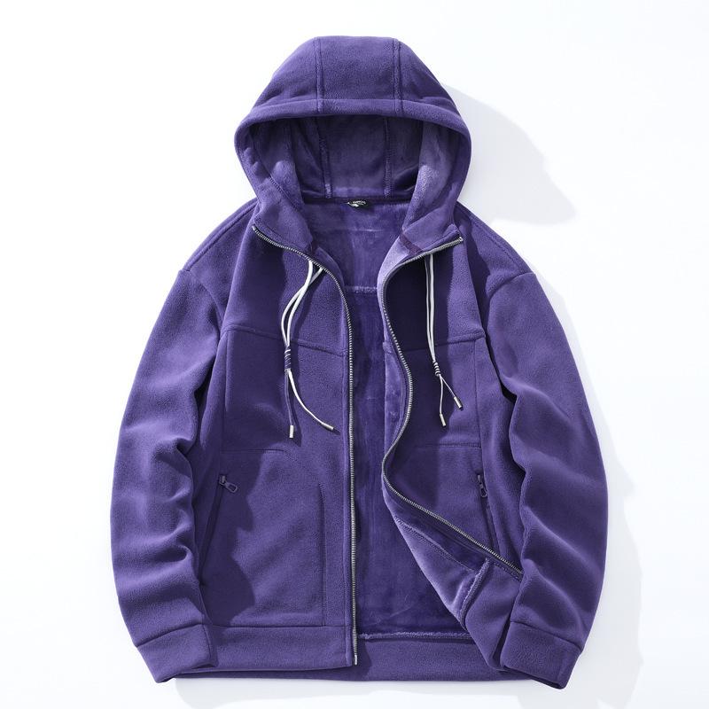 Verdickte Polarfleecejacke Herbst und Winter Neue Fleecejacke für Männer und Frauen Partnerlook Ollie Fleece Lässiges Sweatshirt mit Kapuze Plus Fleece 5XL von Joom DACH