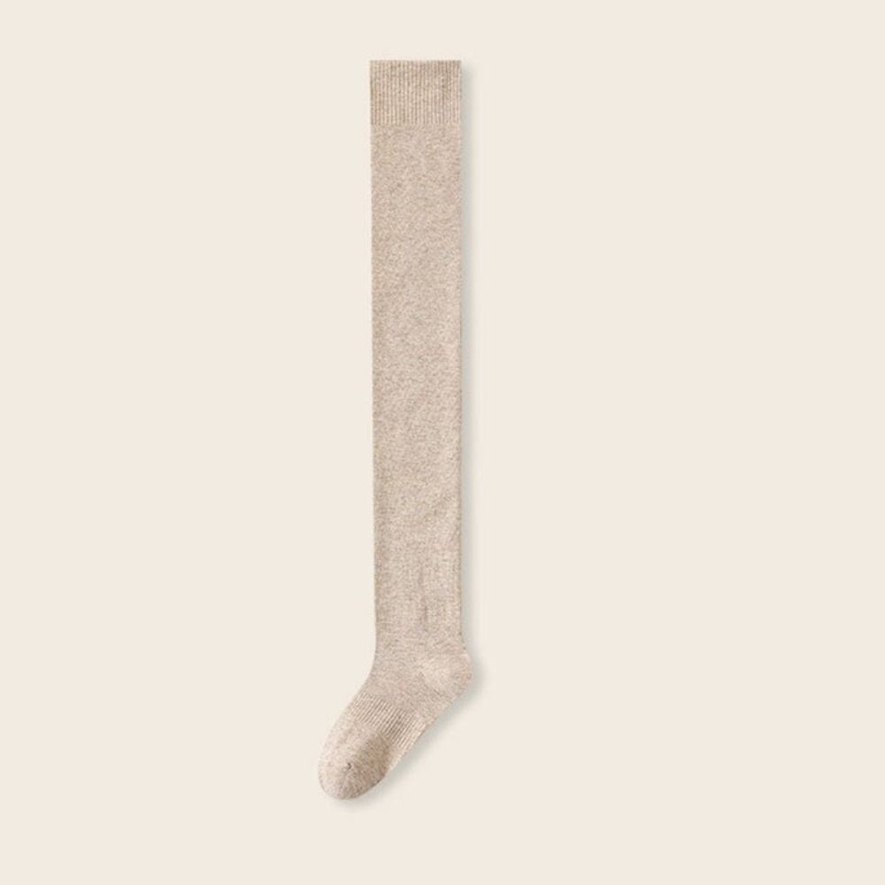 Verdickte Warme Thermische Kniestrümpfe Baumwolle Damen Winter Kompressionsstrumpf beige von Joom DACH