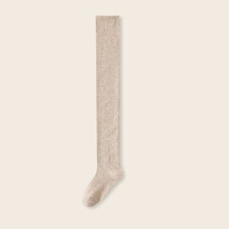 Verdickte Warme Thermische Kniestrümpfe Baumwolle Damen Winter Kompressionsstrumpf beige von Joom DACH