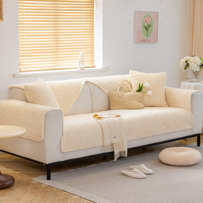 Verdickter Plüsch-Sofabezug, Winter, warm, Sofa-Matte, Handtuch für Wohnzimmer, weicher Touch, Sofa-Schonbezüge, L-Form, Couch-Bezüge, Heimdekoration 70x120cm 1pc B von Joom DACH