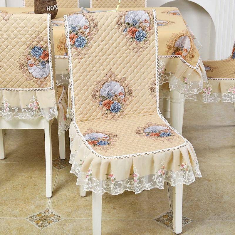 Verdickter Stuhlbezug Heim Sitzpaket Sitzkissen Rutschfestes Sitzkissen Integriert mit Kissen Heim Bankett Dekoration chair 1 cover 1 back von Joom DACH