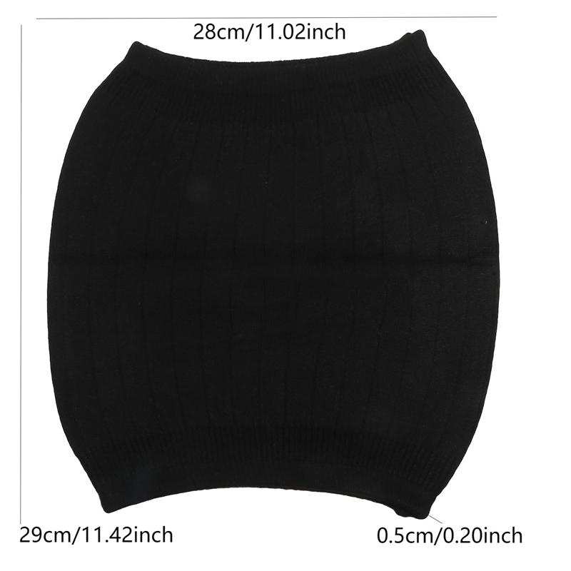 Verdickter Winter-Taillengürtel aus Kaschmir für Unisex, atmungsaktiv, warm, für Lenden- und Bauchbereich, Rückenstütze, warmer Wollfasergürtel, Gesundheitspflege A schwarz von Joom DACH
