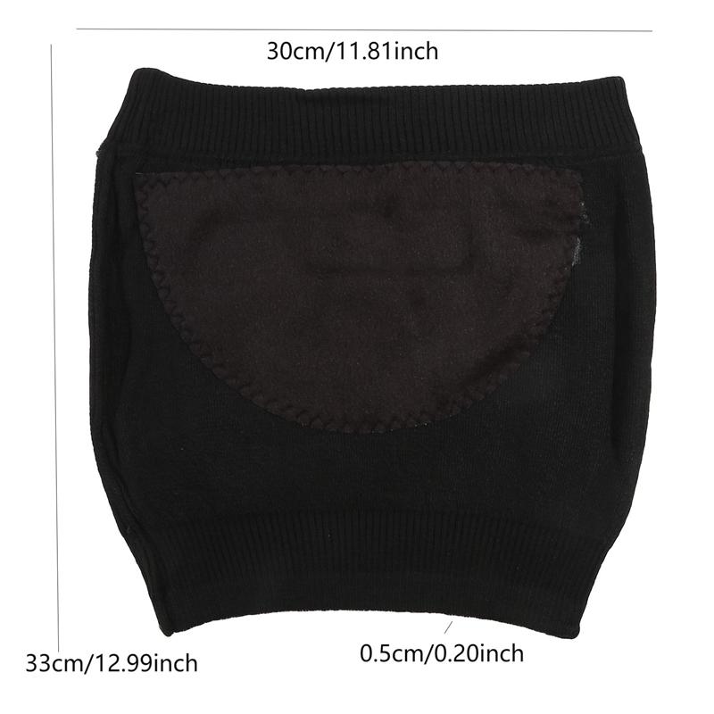 Verdickter Winter-Taillengürtel aus Kaschmir für Unisex, atmungsaktiv, warm, für Lenden- und Bauchbereich, Rückenstütze, warmer Wollfasergürtel, Gesundheitspflege B schwarz von Joom DACH