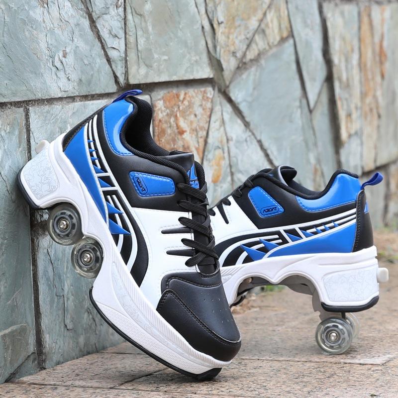 Verformung Schuhe Unsichtbare Vier-Rad Doppel-Reihe Dual-Use-Sport Schuhe Rollschuhe Kinder Rollschuh Schuhe 39 von Joom DACH