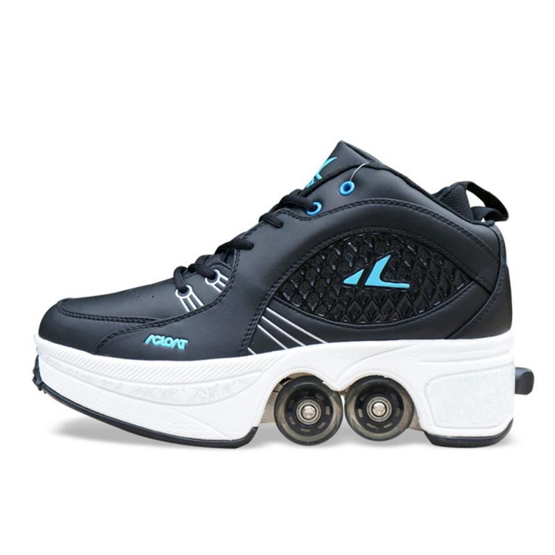 Verformung Schuhe Unsichtbare Vier-Rad Doppel-Reihe Dual-Use-Sport Schuhe Rollschuhe Kinder Rollschuh Schuhe 39 von Joom DACH