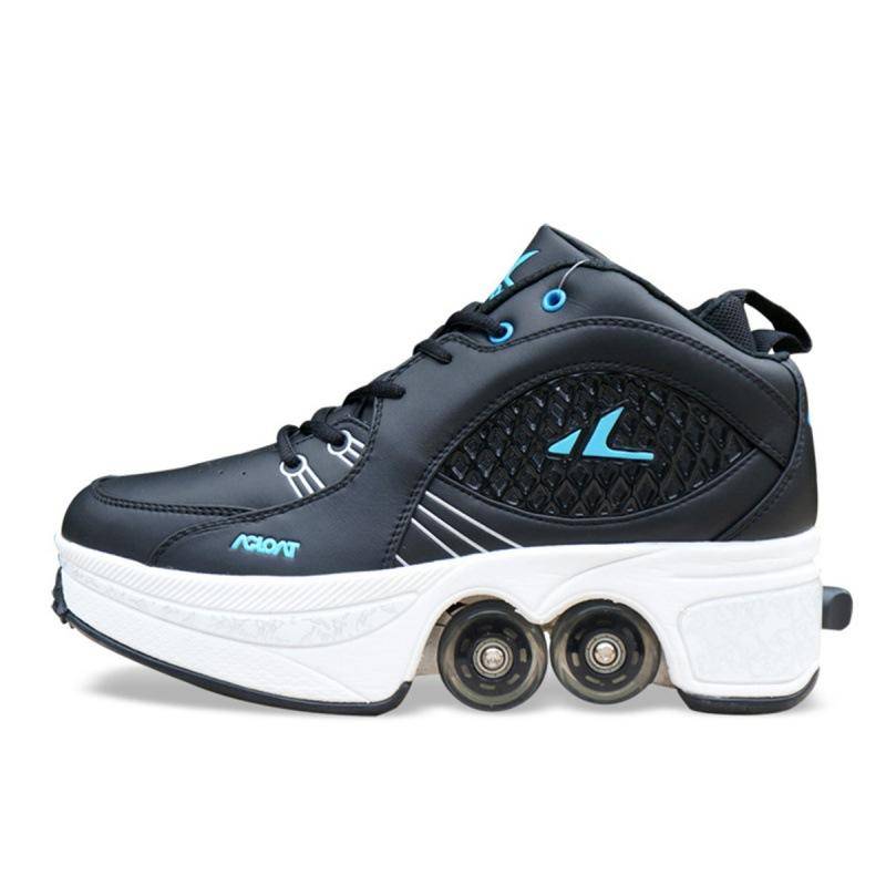Verformung Schuhe Unsichtbare Vier-Rad Doppel-Reihe Dual-Use-Sport Schuhe Rollschuhe Kinder Rollschuh Schuhe 39 von Joom DACH