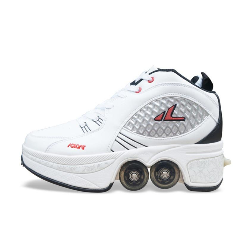 Verformung Schuhe Unsichtbare Vier-Rad Doppel-Reihe Dual-Use-Sport Schuhe Rollschuhe Kinder Rollschuh Schuhe 40 von Joom DACH