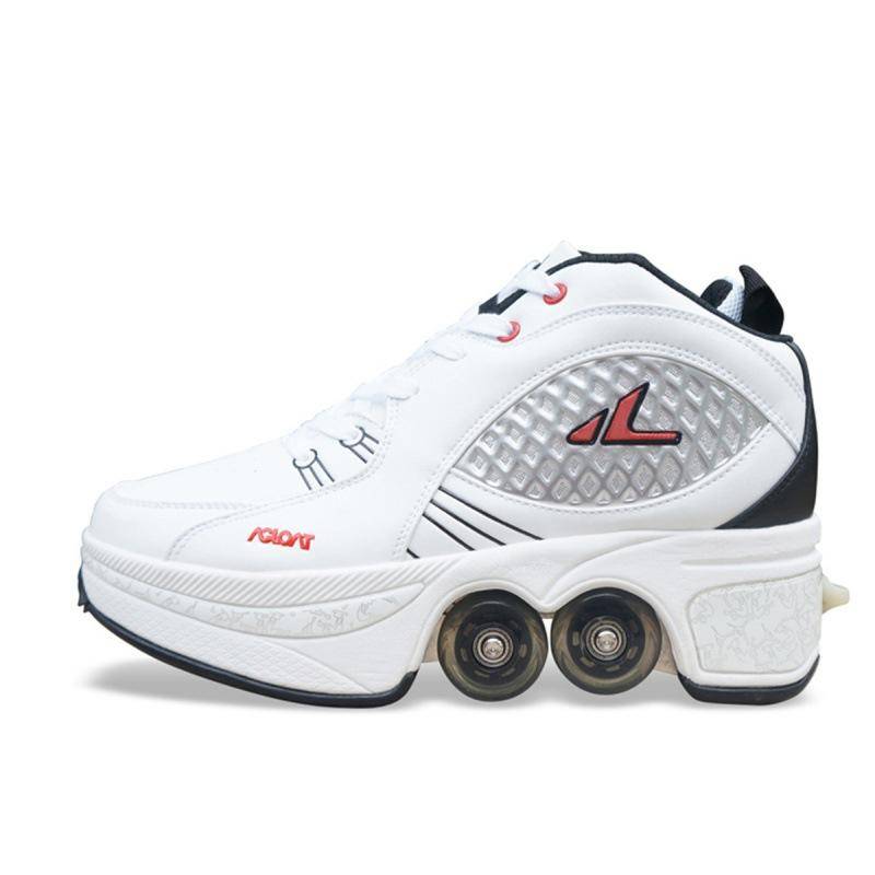 Verformung Schuhe Unsichtbare Vier-Rad Doppel-Reihe Dual-Use-Sport Schuhe Rollschuhe Kinder Rollschuh Schuhe 40 von Joom DACH