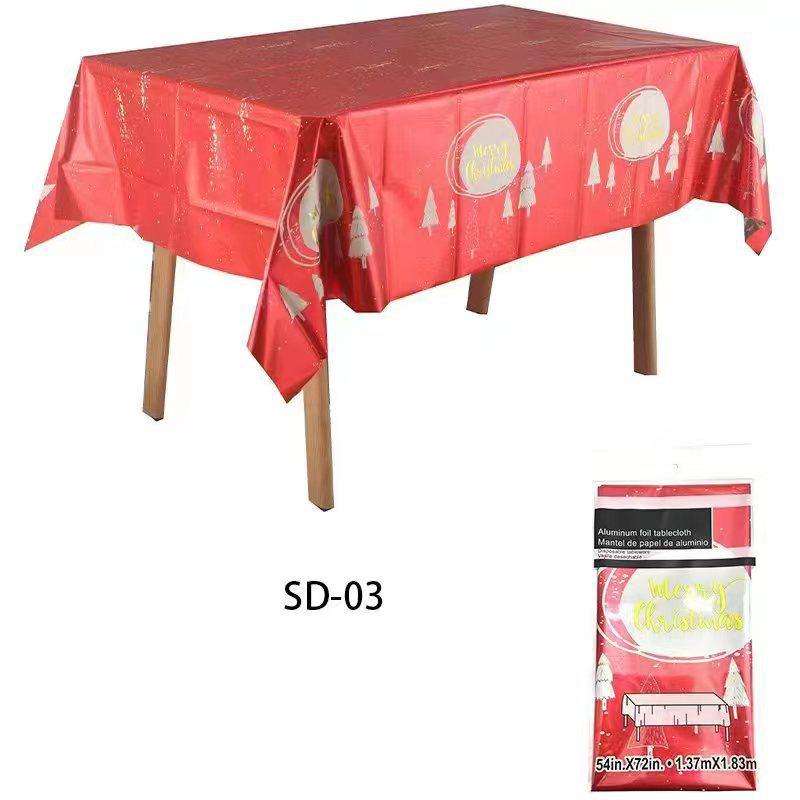Vergoldete Einweg-Aluminiumfolien-Tischdecke für Weihnachten, Neujahr, Abschlussfeiern, Geburtstage und Hochzeiten 137*183 von Joom DACH