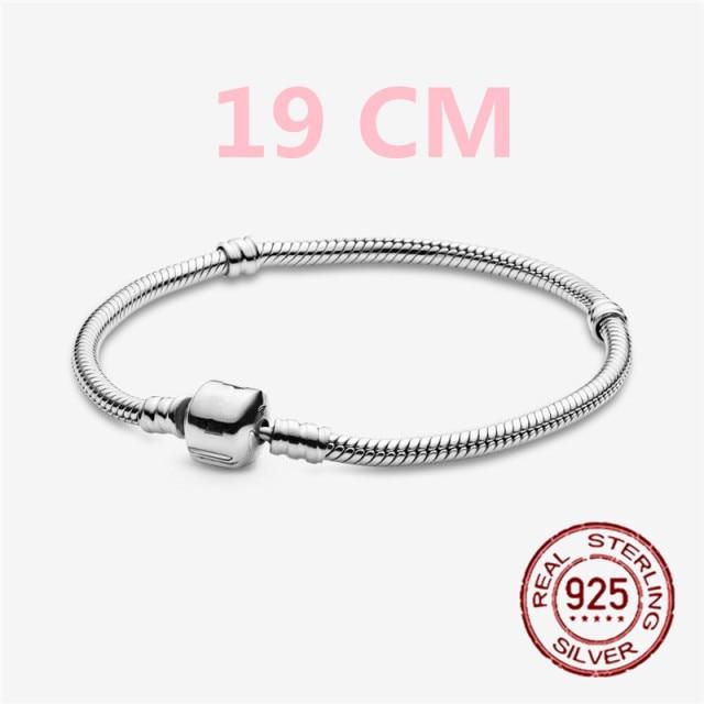 Verkauf von 925 Sterling Silber Moments Mesh Armband Schlangenkette Charm Perlen Armband für Frauen Mode DIY Schmuck 6 Stile von Joom DACH