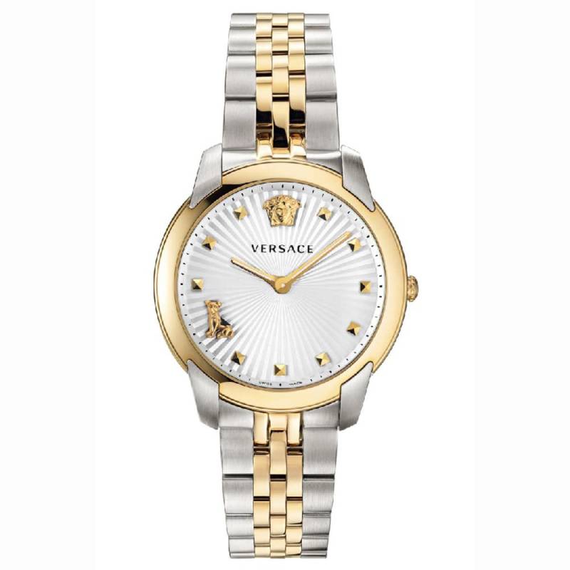 Versace VELR00519 Audrey Damen Zweifarbiges Edelstahl Quarz Uhr silber von Joom DACH