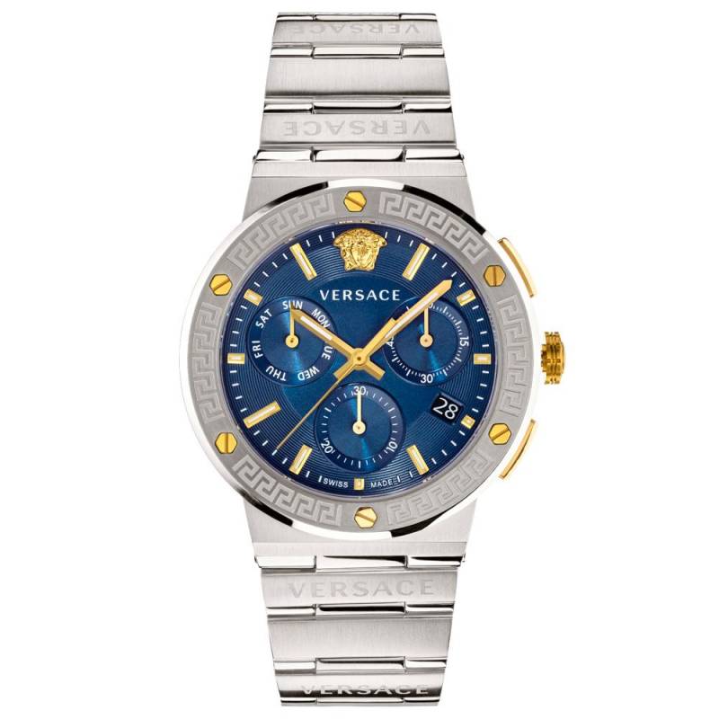 Versace VEZ900221 Blaue 43 mm Greca Logo Herrenuhr von Joom DACH