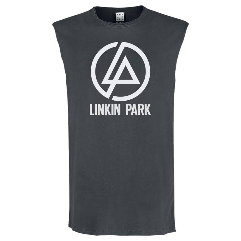 Verstärktes Unisex-Erwachsenen-Tanktop ohne Ärmel mit Kreislogo von Linkin Park XS kohle Verstärktes Unisex-Erwachsenen-Tanktop ohne Ärmel mit Kreislogo von Linkin Park XS kohle von Joom DACH