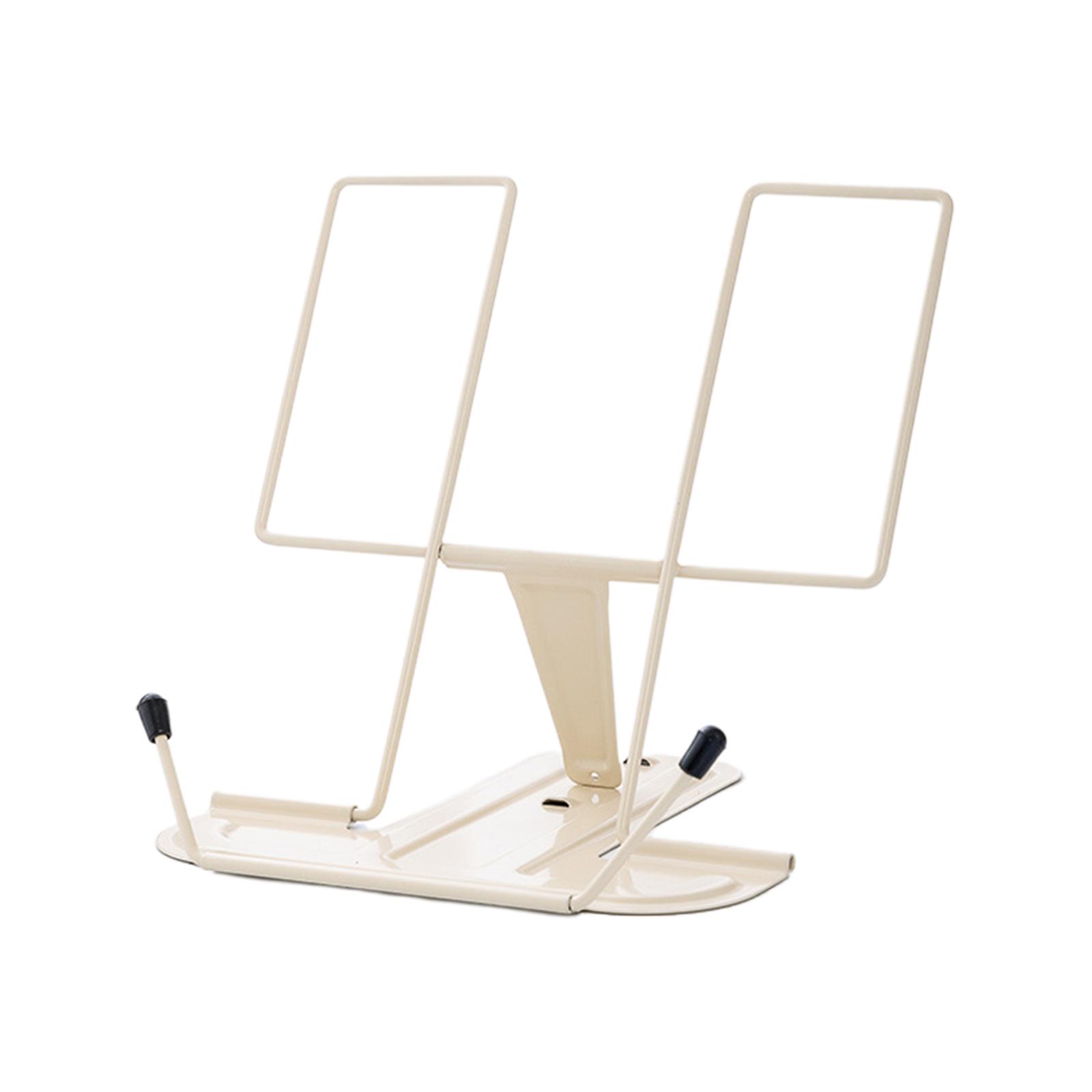 Verstellbarer Schreibtisch-Buchständer, Kochbuchhalter, tragbare Buchstütze, rutschfeste Seitenklammern für dicke Bücher, Kochbücher, Lehrbücher, Rezepte 4 von Joom DACH