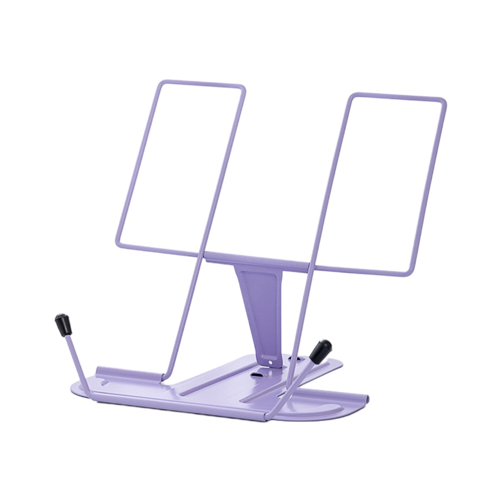 Verstellbarer Schreibtisch-Buchständer, Kochbuchhalter, tragbare Buchstütze, rutschfeste Seitenklammern für dicke Bücher, Kochbücher, Lehrbücher, Rezepte 5 von Joom DACH