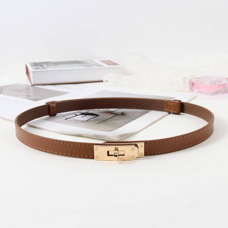 Verstellbarer dünner Ledergürtel für Damen - Vielseitiger Taillengürtel im koreanischen Stil für Kleider & Mäntel von Joom DACH