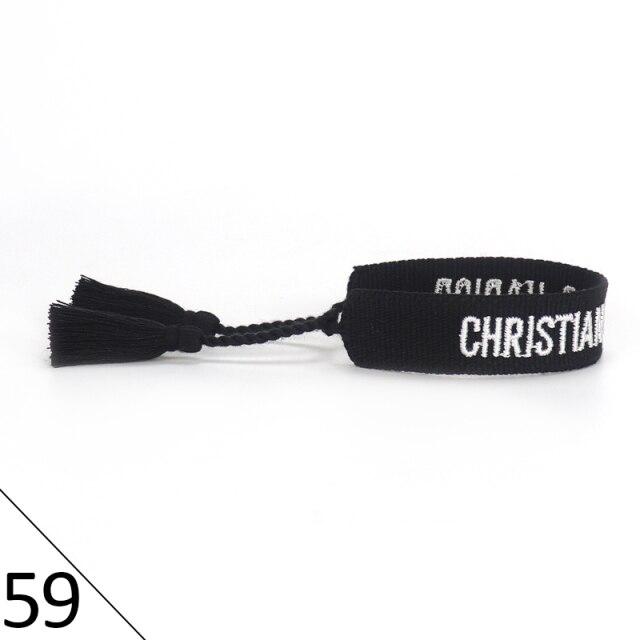 Verstellbares geflochtenes Freundschaftsseil-Armband für Damen, Vintage-geflochtenes Armband, besticktes Quasten-Armband, Schmuck von Joom DACH