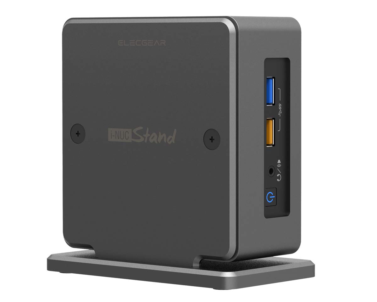Vertikaler Ständer für Intel ElecGear Aluminium-Desktop-Unterstützung Kühlhaltergehäuse Desktop-VESA-Halterung Platzsparender Organizer für Intel NUC 6 Thick Edition von Joom DACH