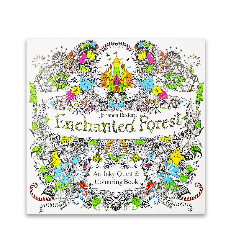 Verzauberter Wald, geheimer Garten, Malbuch für Kinder und Erwachsene, lindert Stress, tötet die Zeit, malt, zeichnet, Kunstwerkzeug Magic forest von Joom DACH