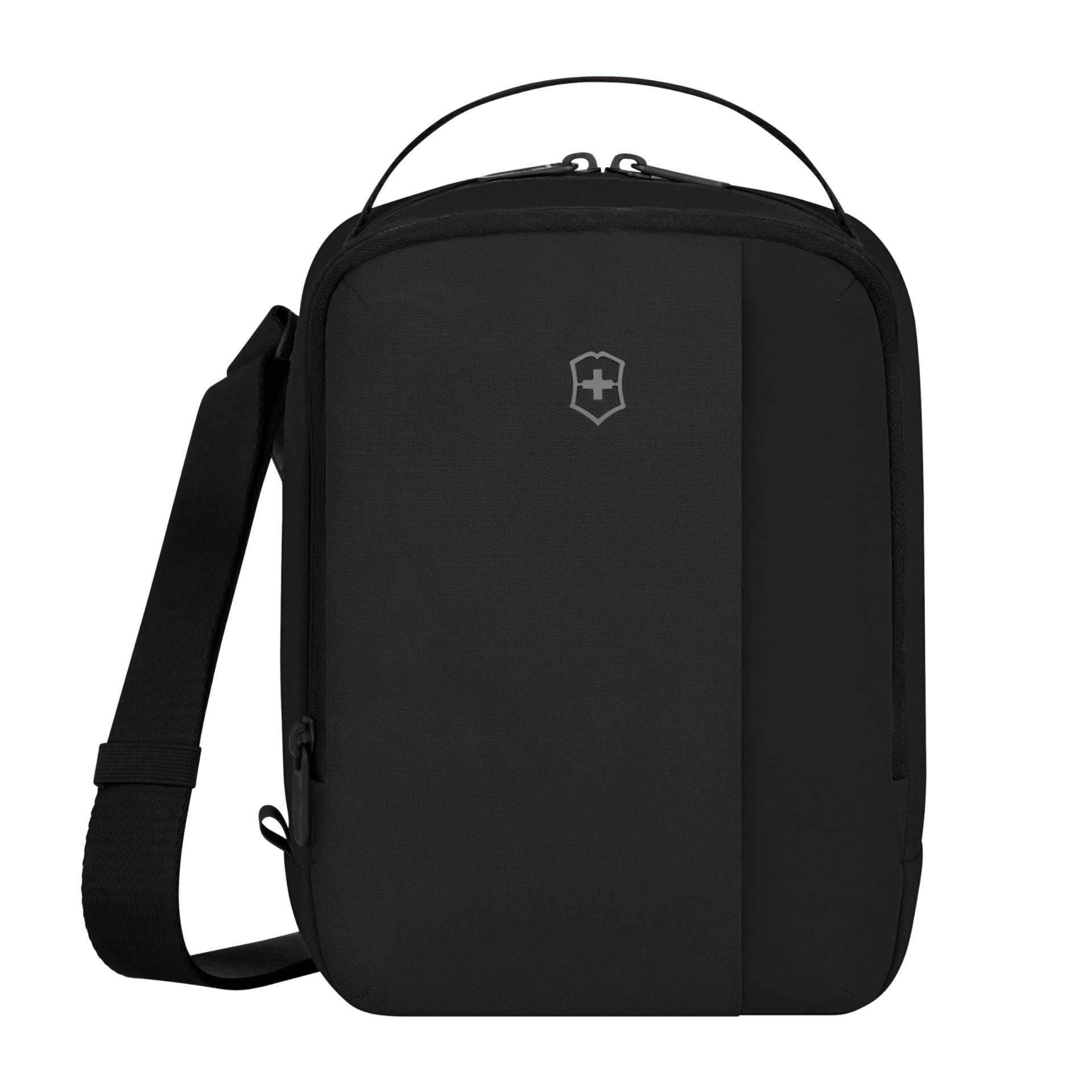 Victorinox Reise-Essentials Umhängetasche mit Fach für elektronische Geräte Schultertasche mit Schultergurt 6L Perfekt für Business Schwarz 8,3-Zoll schwarz von Joom DACH