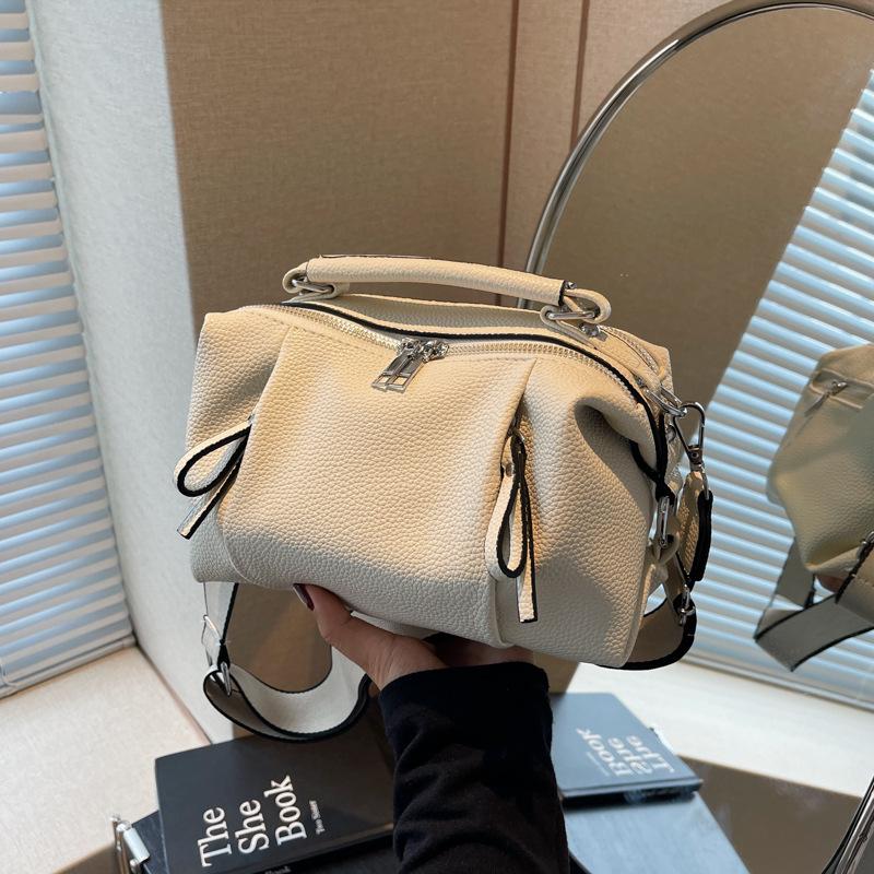 Vielseitige Handtasche Damen Neue Mode Weiches Leder Schulter Messenger Bag off-weiße von Joom DACH