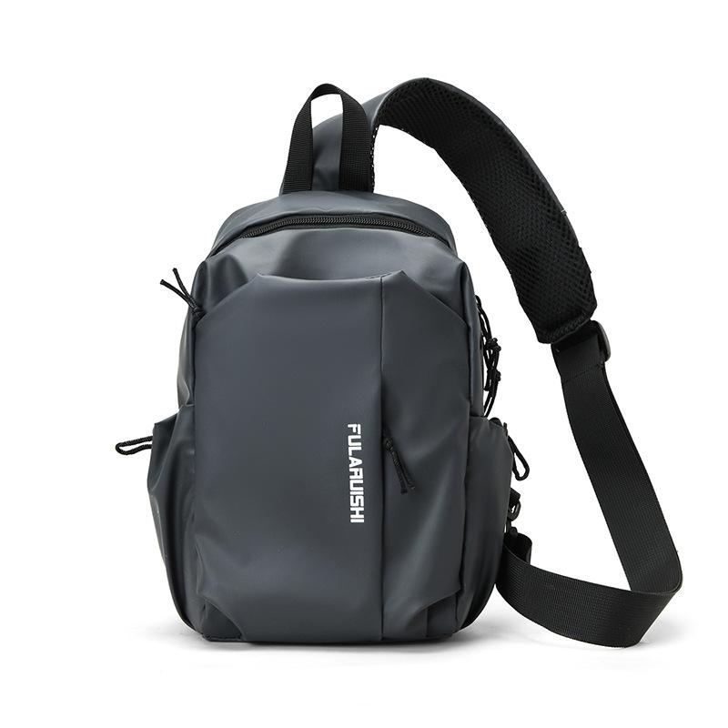 Vielseitige Herren-Umhängetasche, eine lässige Brusttasche, eine trendige Ein-Schulter-Tasche und eine Leder-Umhängetasche mit Nischendesign 29cm * 19cm * 13cm graue von Joom DACH