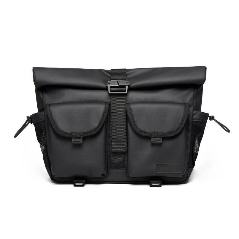 Vielseitige Umhängetasche mit großem Fassungsvermögen für Herren, funktionale Fahrrad-Umhängetasche, Messenger Bag, Freizeittasche, Rucksack für Herren schwarz von Joom DACH