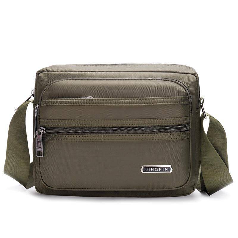 Vielseitige Umhängetasche: Lässige, mehrlagige Reise- & Messenger-Tasche für Damen und Herren six-layer zipper armee grüne von Joom DACH