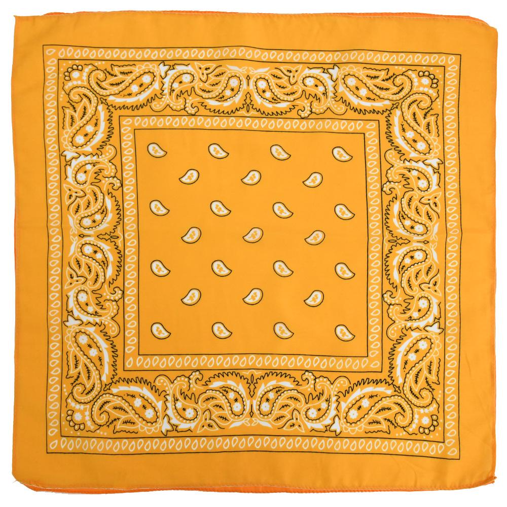 Vielseitiger Herren Neuer Quadratischer Schal Paisley Kopftuch Hip Hop Street Dance Radfahren Kaschmirblumen Schal 54*54cm goldgelbe von Joom DACH