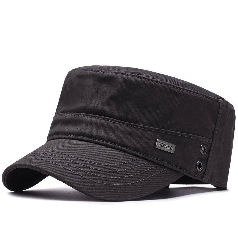Vier Jahreszeiten Flache Kappe Männer Baumwolle Militär Caps Baseball Kappe Casual Trucker Snapback Kapitän Kappe Armee Visiere Ausbildung Kadetten kappen 56-60cm grau von Joom DACH