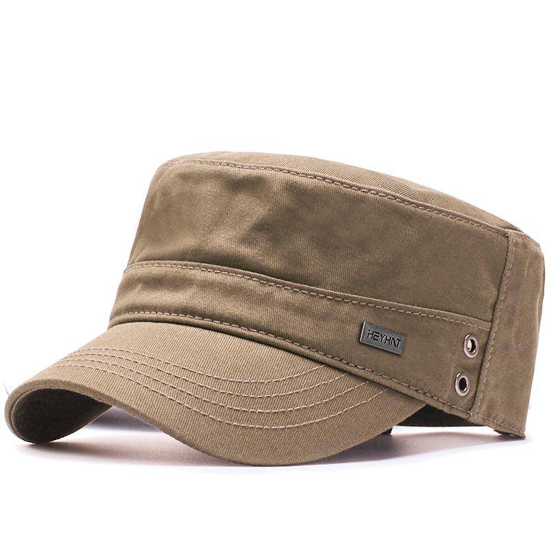 Vier Jahreszeiten Flache Kappe Männer Baumwolle Militär Caps Baseball Kappe Casual Trucker Snapback Kapitän Kappe Armee Visiere Ausbildung Kadetten kappen 56-60cm khaki von Joom DACH