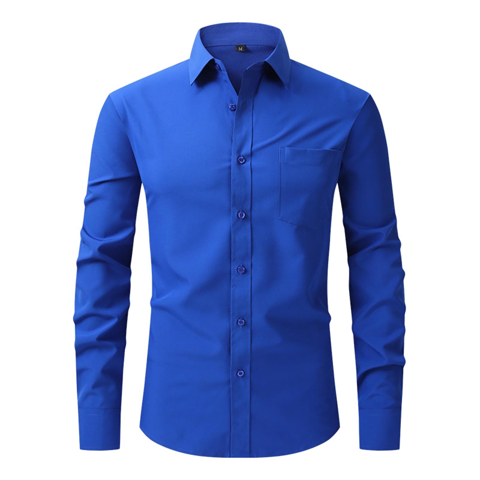 Vierseitiges Stretch-Hemd für Herren, Business-Casual-Langarmshirt L von Joom DACH