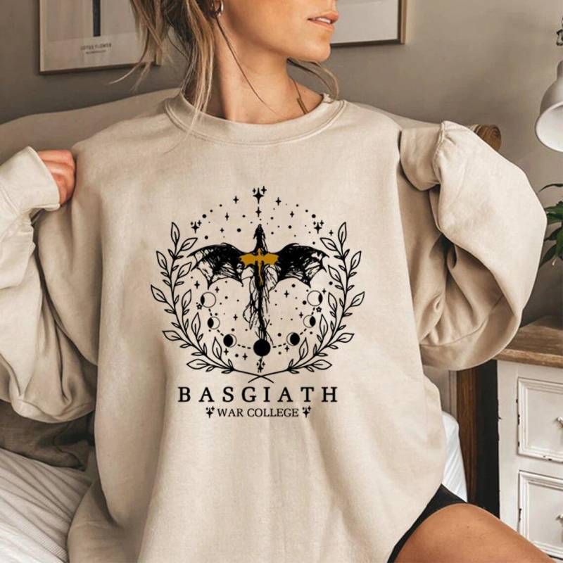 Vierter Flügel Sweatshirt Basgiath War College Sweatshirt Damen Grafik Hoodies Riders Quadrant Fantasy Reader Bookish Pullover Top M von Joom DACH