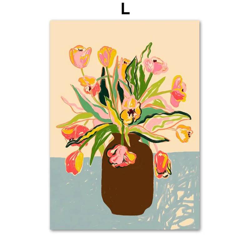 Vintage Abstrakte Linie Frau Blume Moderne Galerie Wand Kunstdrucke Leinwand Malerei Nordic Poster Bilder Für Wohnzimmer Dekor 50x70cm No Framed von Joom DACH