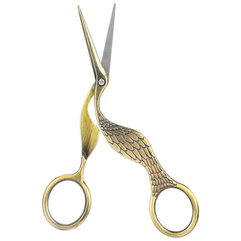 Vintage Bastelschere Vogelform Edelstahl Scharfe Spitze Nähstickschere Gold bronze von Joom DACH