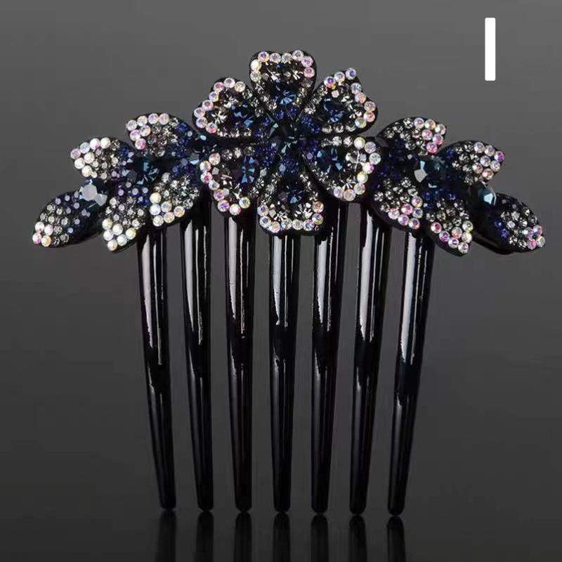 Vintage-Blumen-Haarspangen, modische Haarmacher, Dutt-Haarkämme, Kunststoff, glänzende Haarnadeln für Damen, Haar-Accessoires von Joom DACH