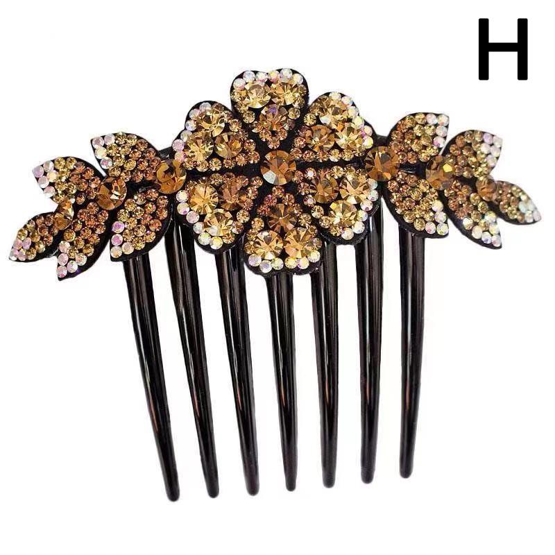 Vintage-Blumen-Haarspangen, modische Haarmacher, Dutt-Haarkämme, Kunststoff, glänzende Haarnadeln für Damen, Haar-Accessoires von Joom DACH